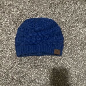 Blue Knit Beanie